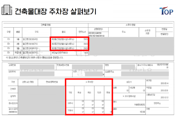 탑빌딩부동산중개법인_탑빌딩_건축물대장_법정주차대수_주차장종류(2).png